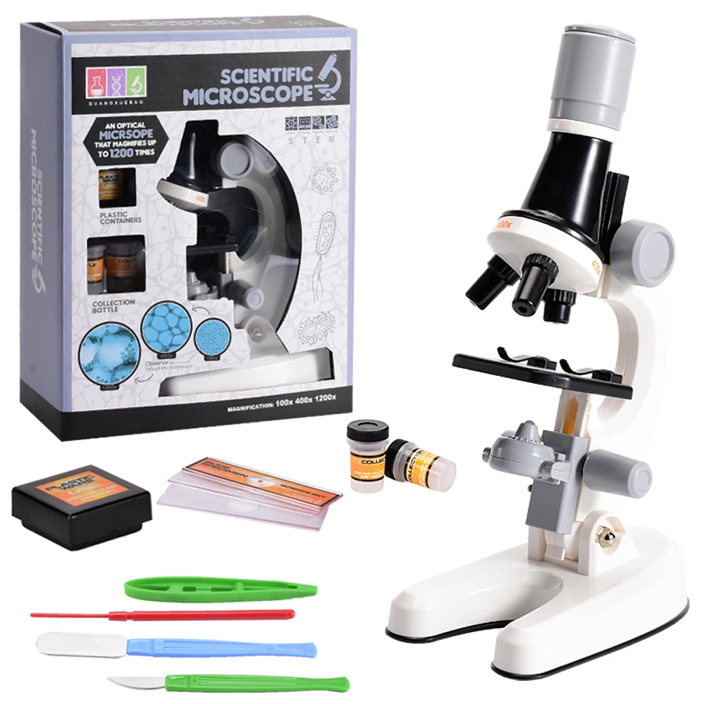 Microscópio laboratório de biologia led 1200x - Imagem 7