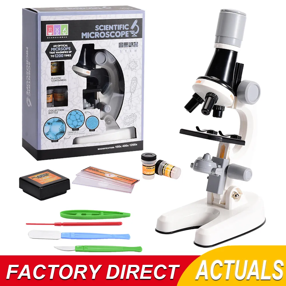 Microscópio laboratório de biologia led 1200x