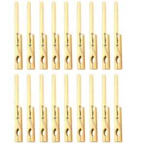 Kit com 20 pinças de madeira