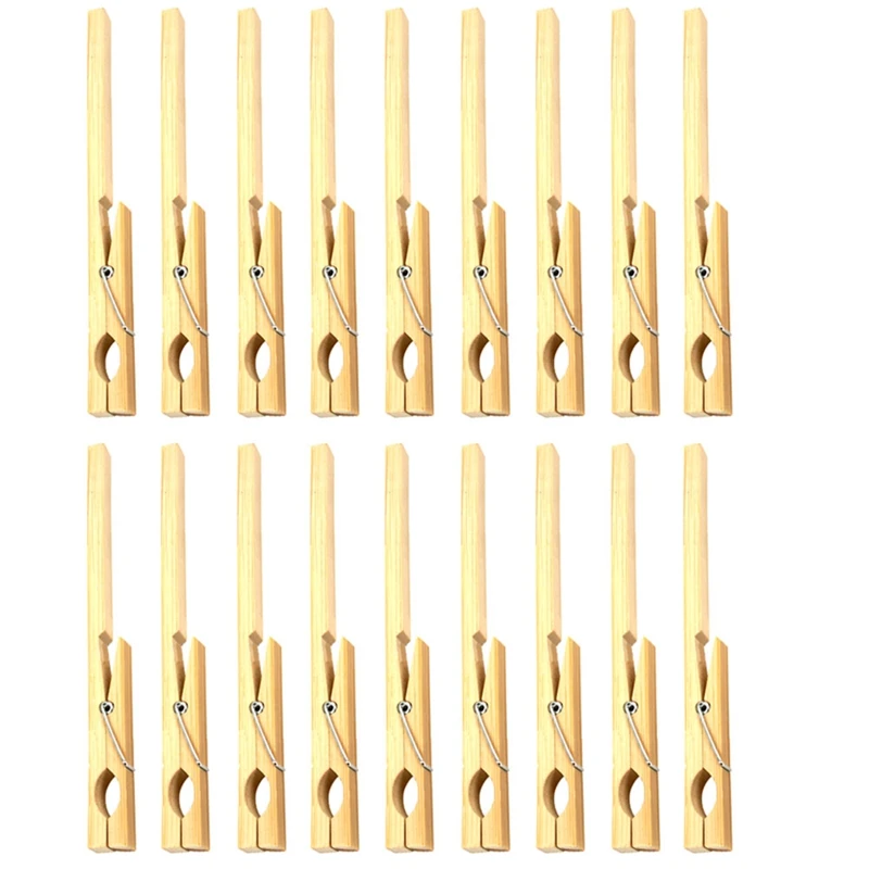 Kit com 20 pinças de madeira