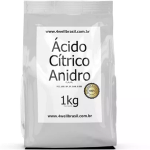 Ácido Cítrico Anidro 1 Kg - 100 % Puro - Alimentício