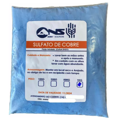 Sulfato de Cobre 1Kg Pureza 99,0%